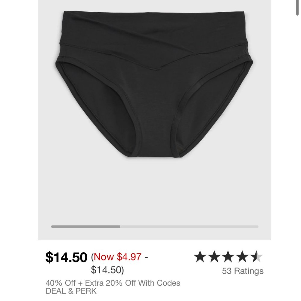 Crossover Bikini Underwear - Black - XXL